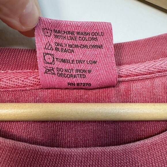 Delta Zeta Sweatshirt Comfort Colors Size Large Washed Red Pink Crewneck - Picture 3 of 12